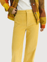 Trouser Karina Yellow Woman Cotton | Thinking Mu
