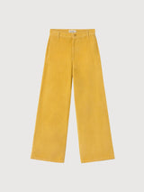 Pantalone Karina Giallo Donna Cotone | Thinking Mu