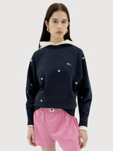 Solsol Navy Bonnie Sweatshirt | Thinking Mu