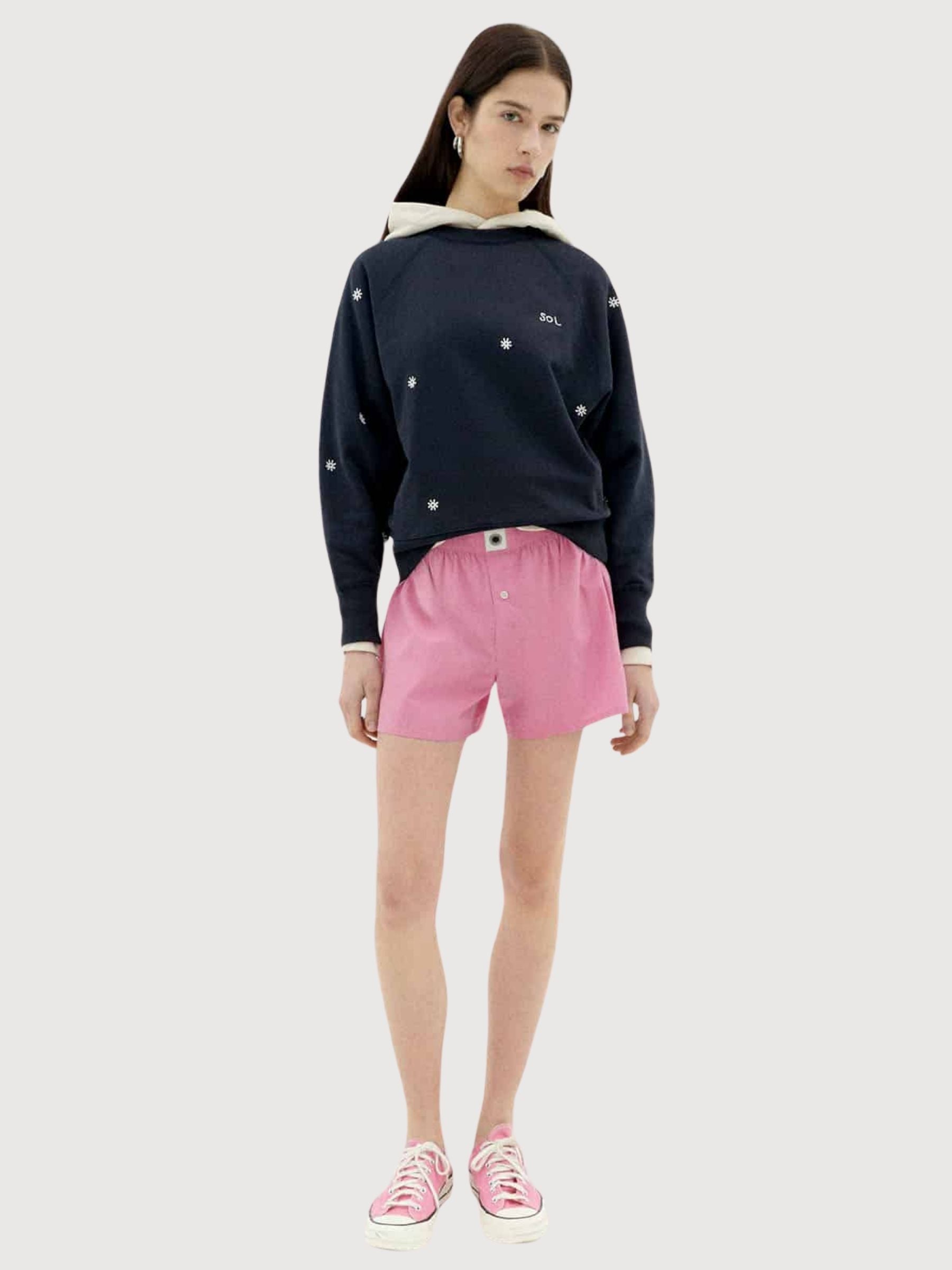 Solsol Navy Bonnie Sweatshirt | Thinking Mu