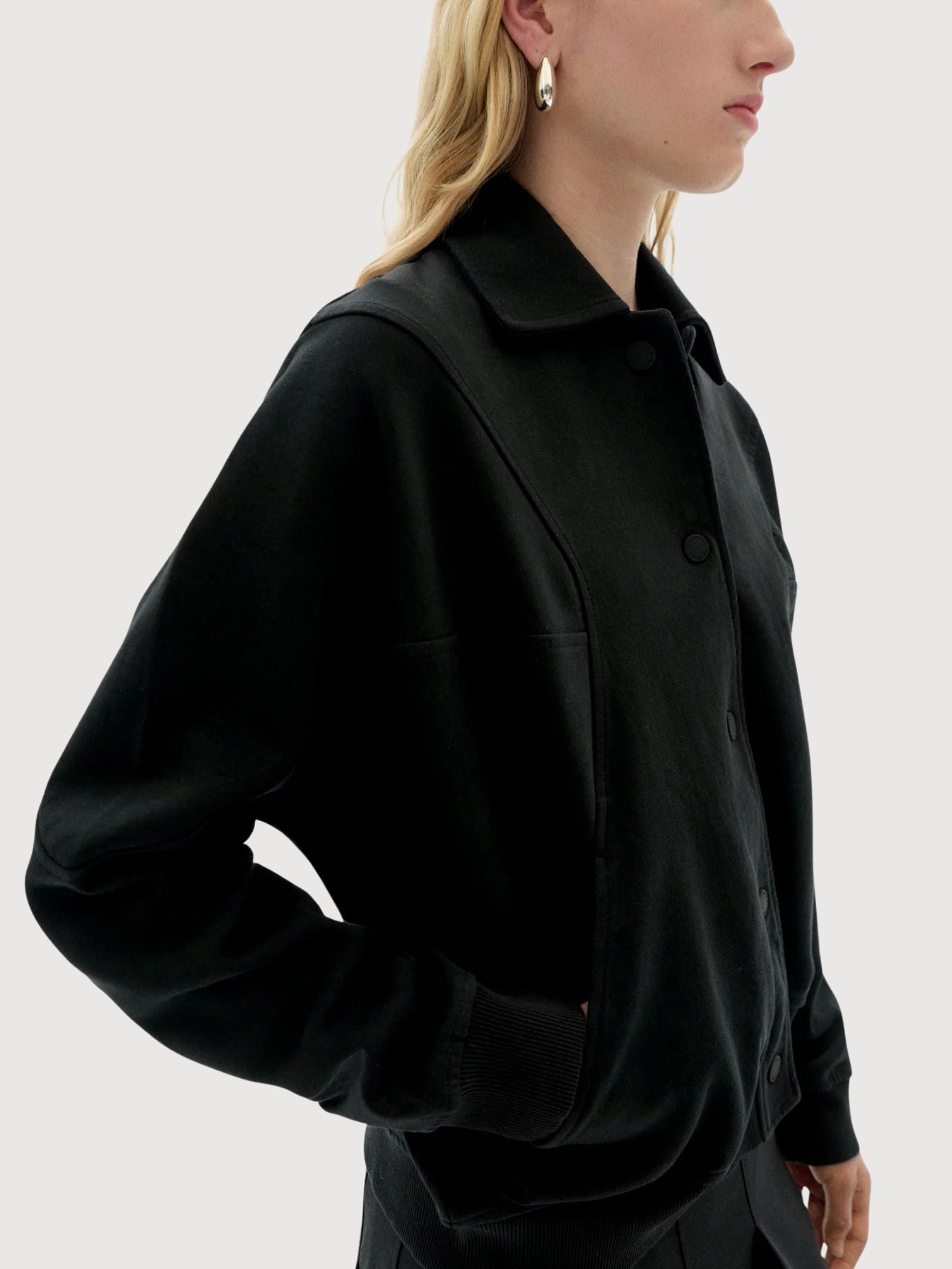 Jacket Maisie Black Woman Cotton | Thinking Mu