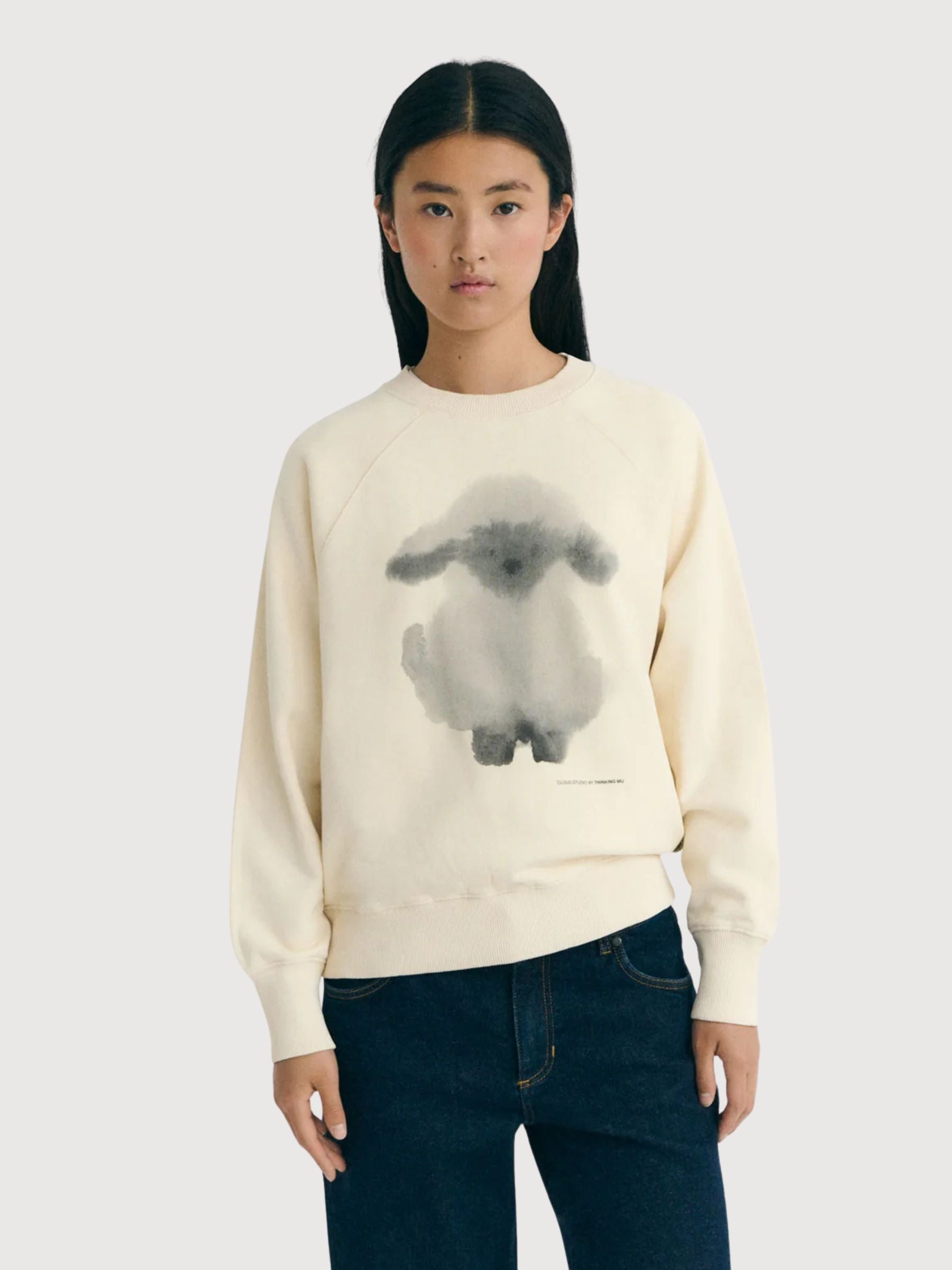 Felpa Cloud Sheep White Woman | Thinking Mu