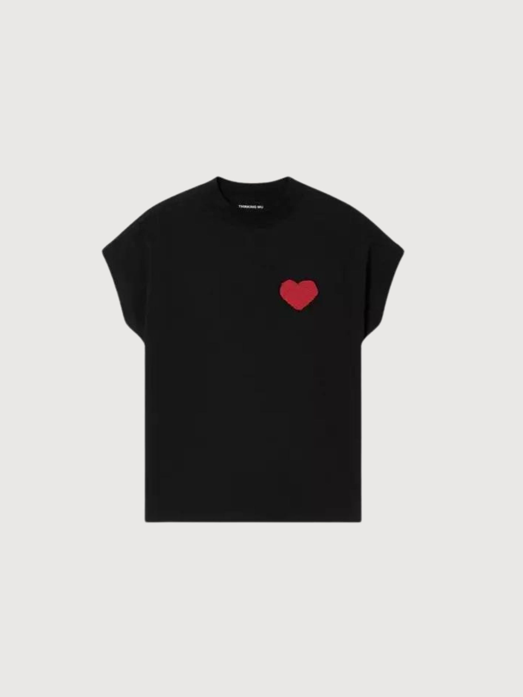 Heart Volta Black T-Shirt Woman | Thinking Mu