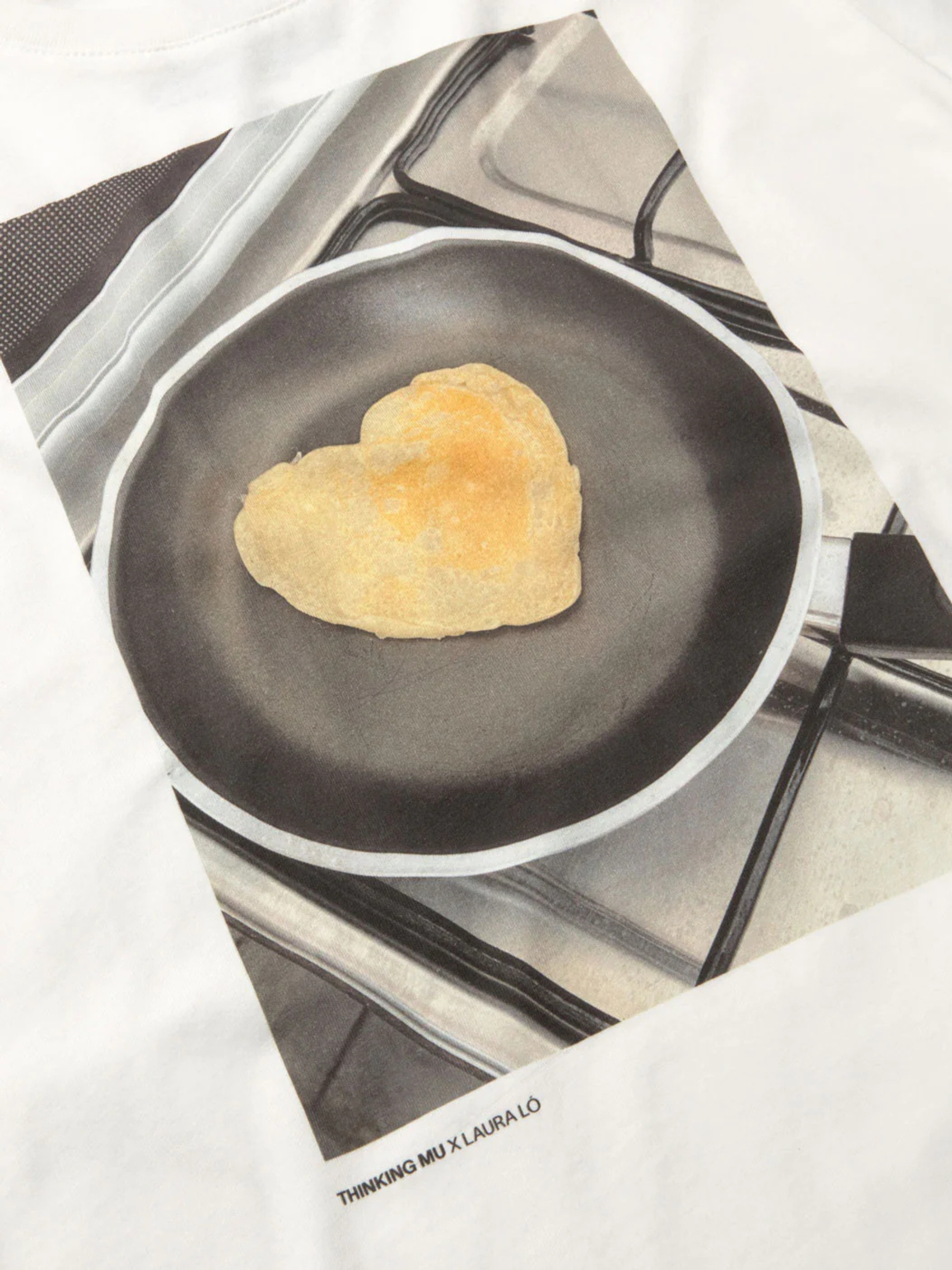 T-Shirt Pancake Donna Bianca Cotone | Thinking Mu