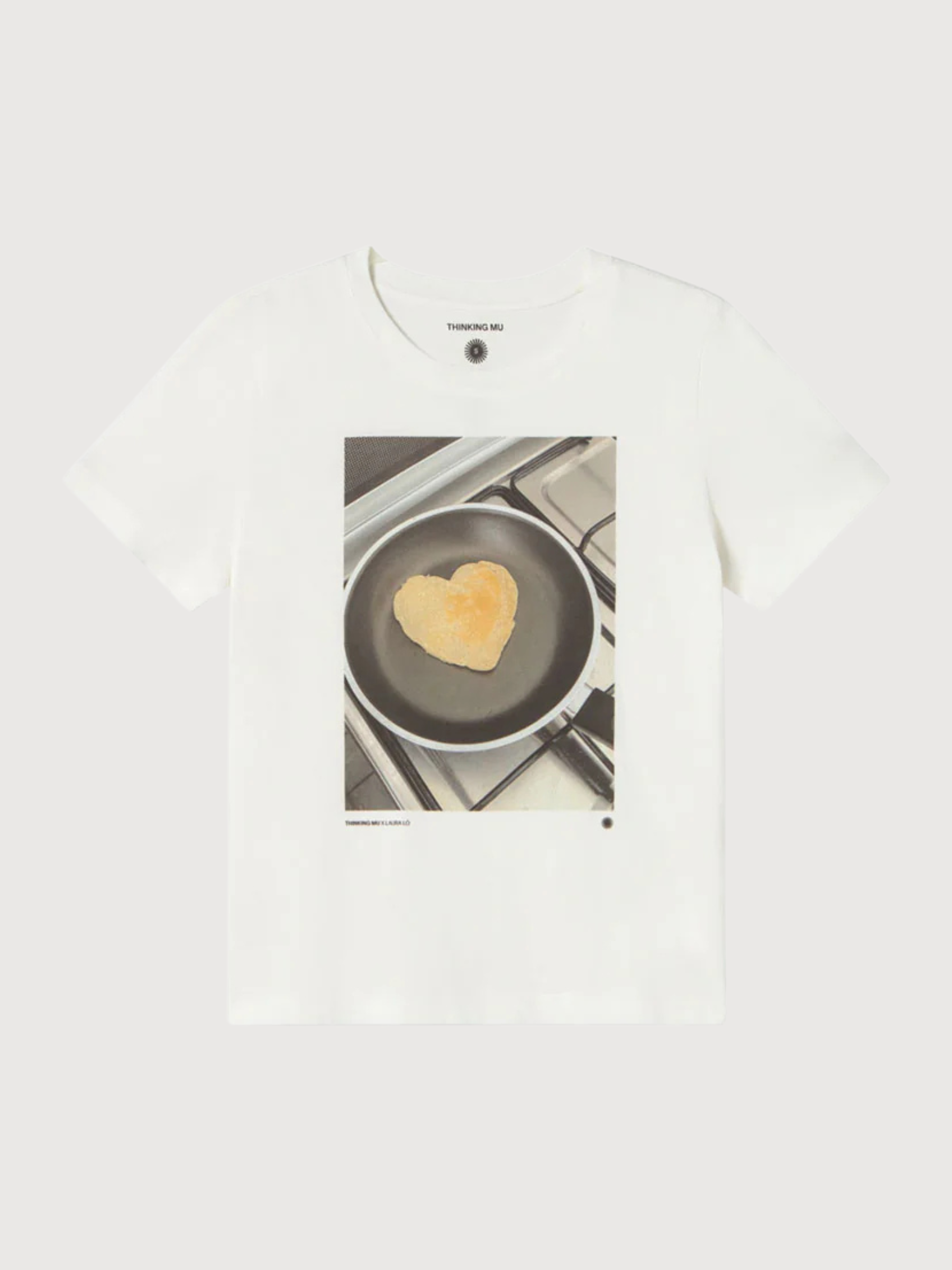 T-Shirt Pancake Donna Bianca Cotone | Thinking Mu