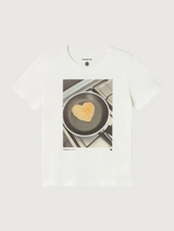 T-Shirt Pancake Donna Bianca Cotone | Thinking Mu