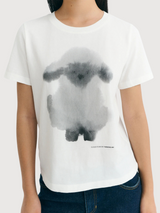 T-Shirt Cloud Ship White Woman Cotton | Thinking Mu