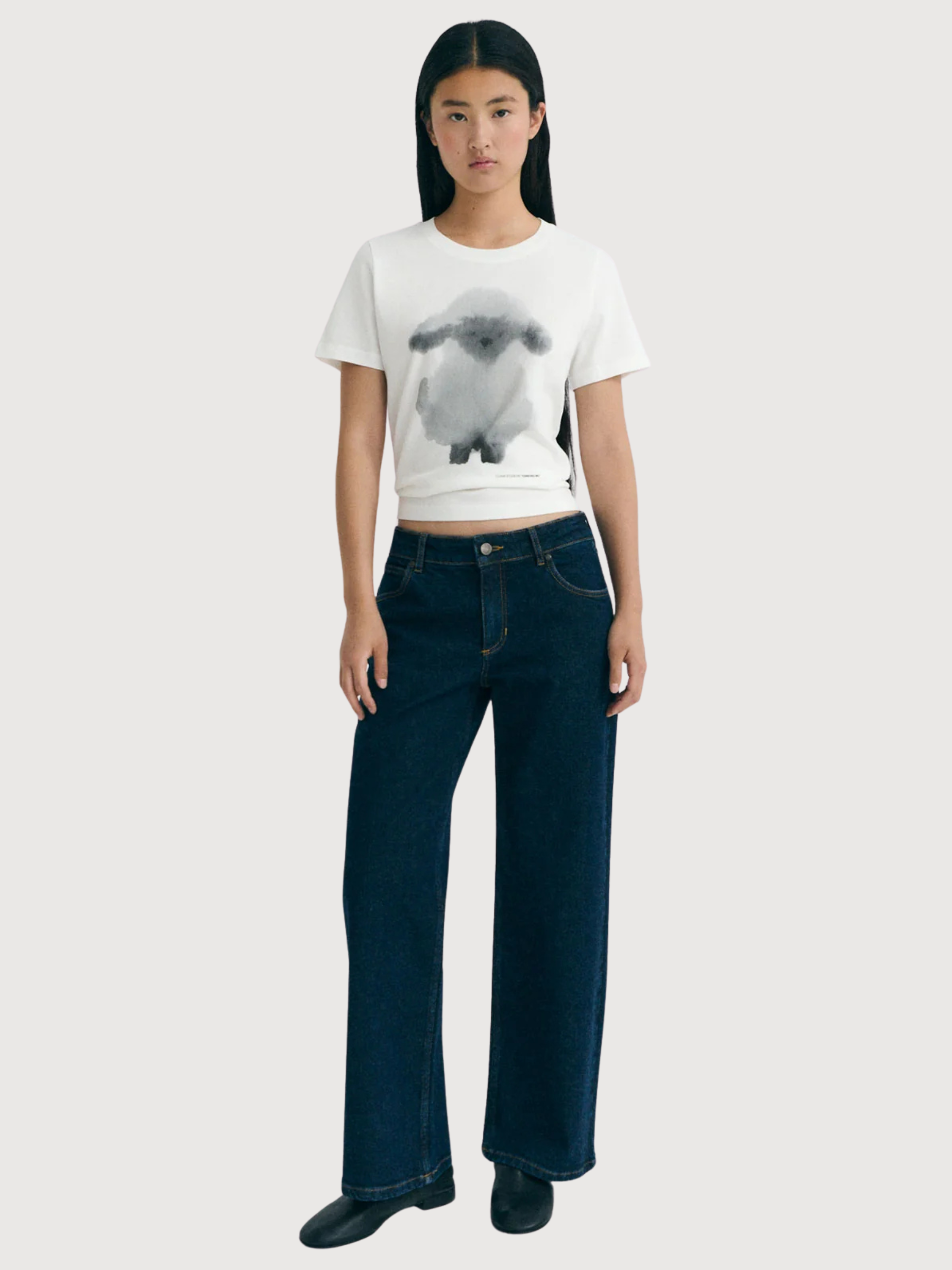 T-Shirt Cloud Ship White Woman Cotton | Thinking Mu