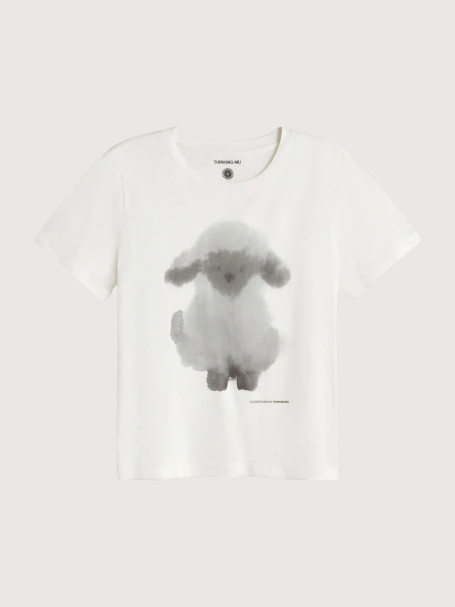 T-Shirt Cloud Ship White Woman Cotton | Thinking Mu