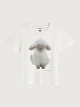 T-Shirt Cloud Ship White Woman Cotton | Thinking Mu