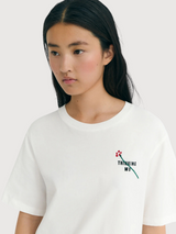 T-Shirt Flor Tm White Woman Cotton | Thinking Mu