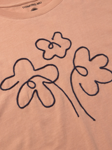 Tshirt Flower Rope Pink Woman Cotton | Thinking Mu