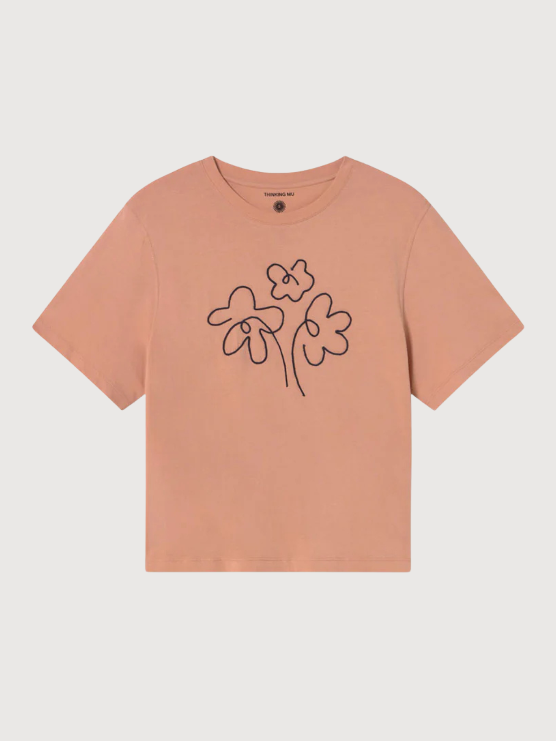 Tshirt Flower Rope Pink Woman Cotton | Thinking Mu