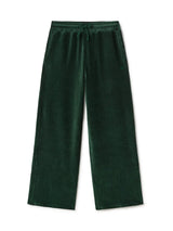 Abruka Velours Loungewear-Hose Dunkelgrün | TWOTHIRDS