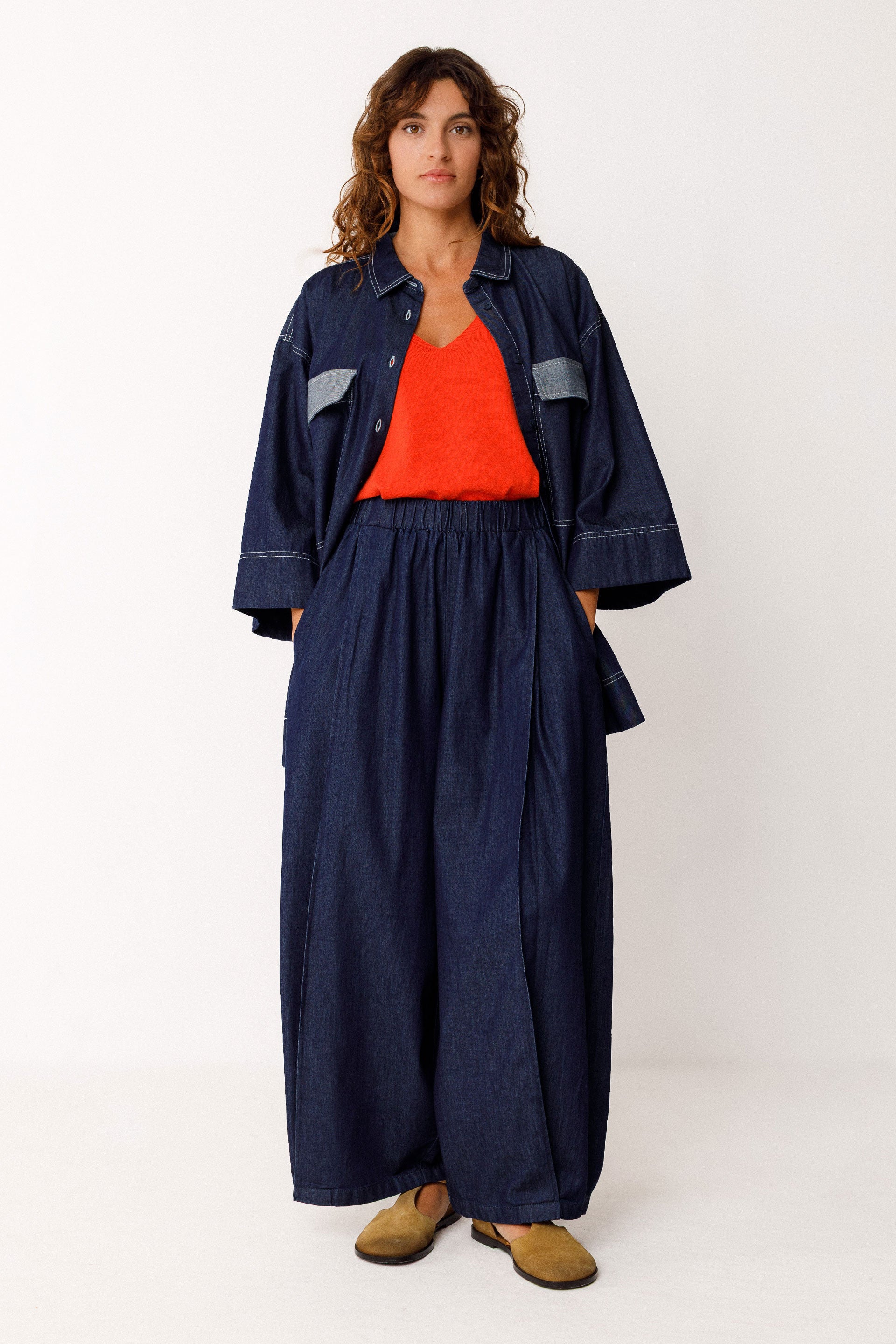 Denim Trouser Aine Woman Gots Cotton | Skfk