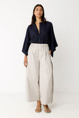 Hose Aine Beige Damen Gots Baumwolle | Skfk