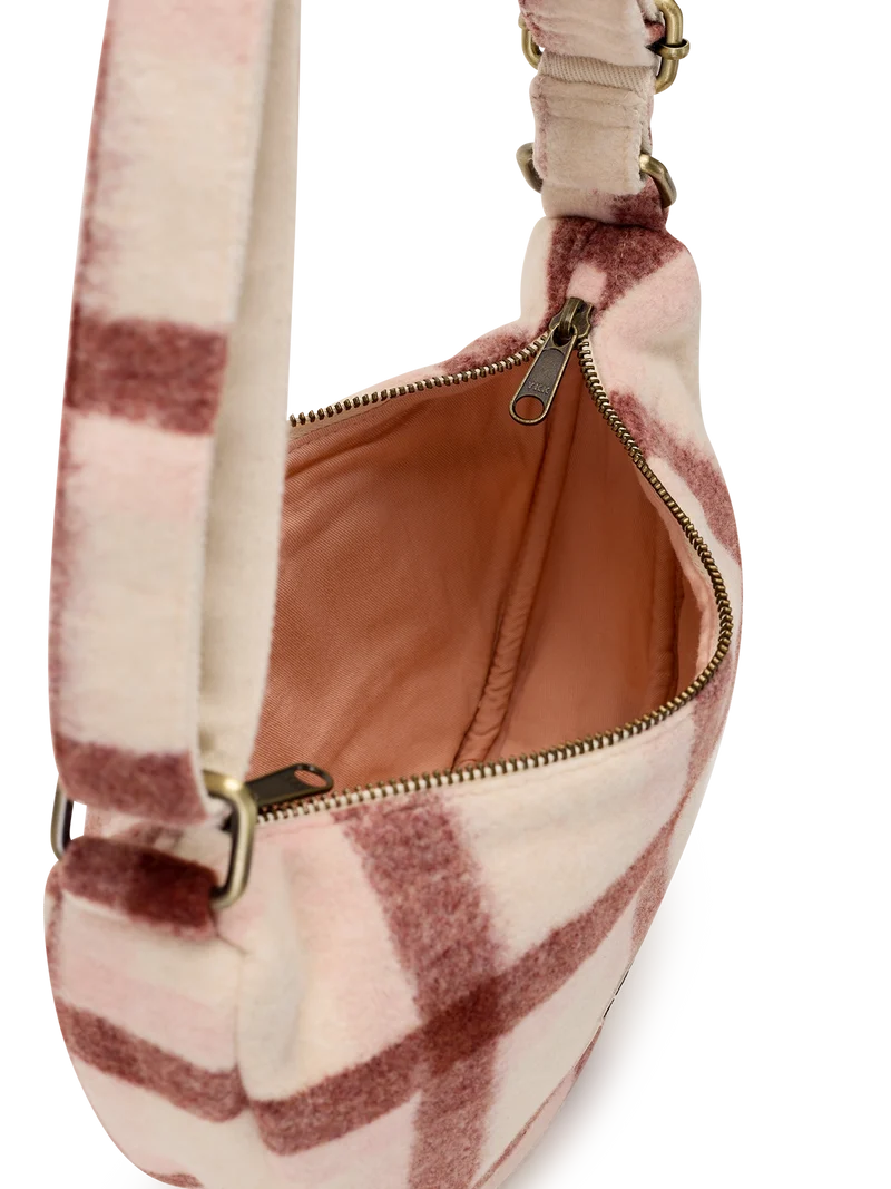 Andrea pink tartan Crossbody bag | Hindbag
