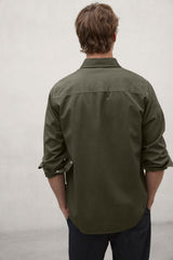 Camicia da uomo a maniche lunghe Antejo verde oliva | ECOALF