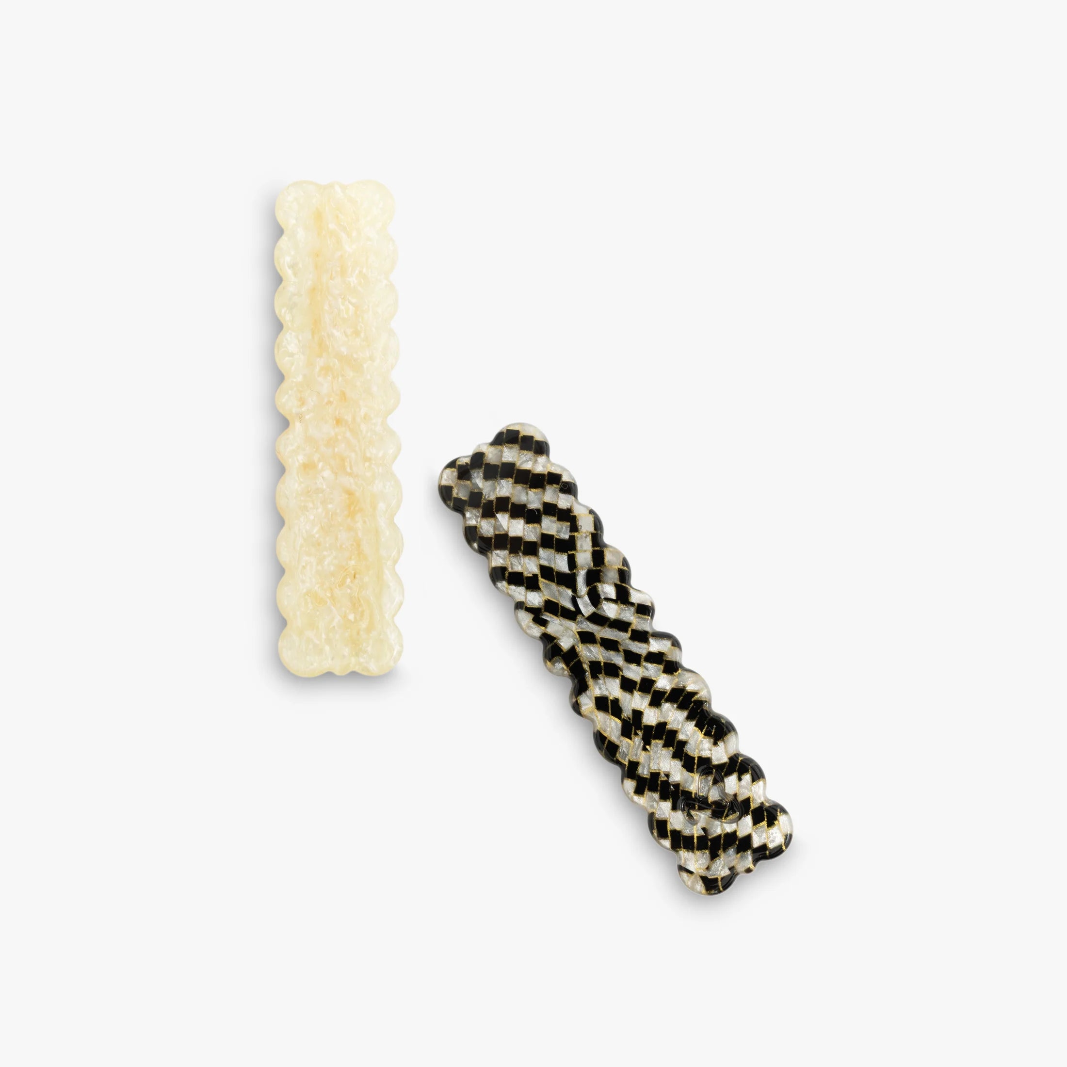 FRITES fermaglio per capelli bianco e nero | Sasstie