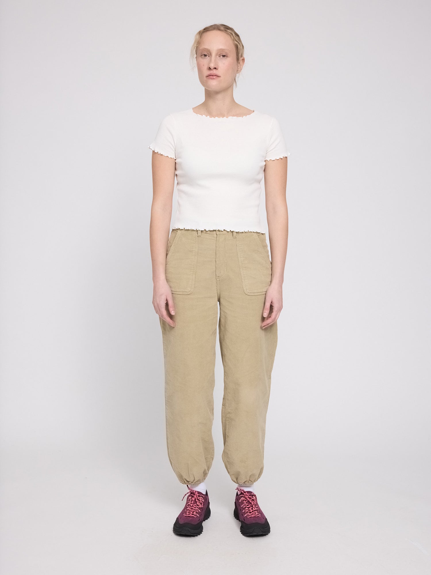 T-Shirt Babylock Hems Weiß Damen aus Baumwolle | MAZINE