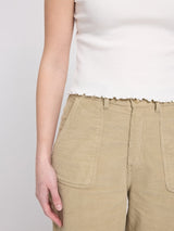 T-Shirt Babylock Hems Weiß Damen aus Baumwolle | MAZINE