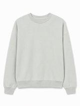 Sweatshirt mit Rückendruck Light Aqua/Floral | MAZINE