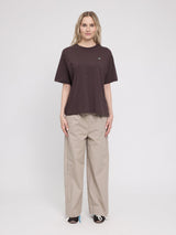 T-shirt in cotone con stampa sul retro Coffee/Tarot nera | MAZINE