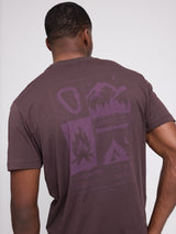 T-Shirt Black Print Coffee/Wander Man | MAZINE