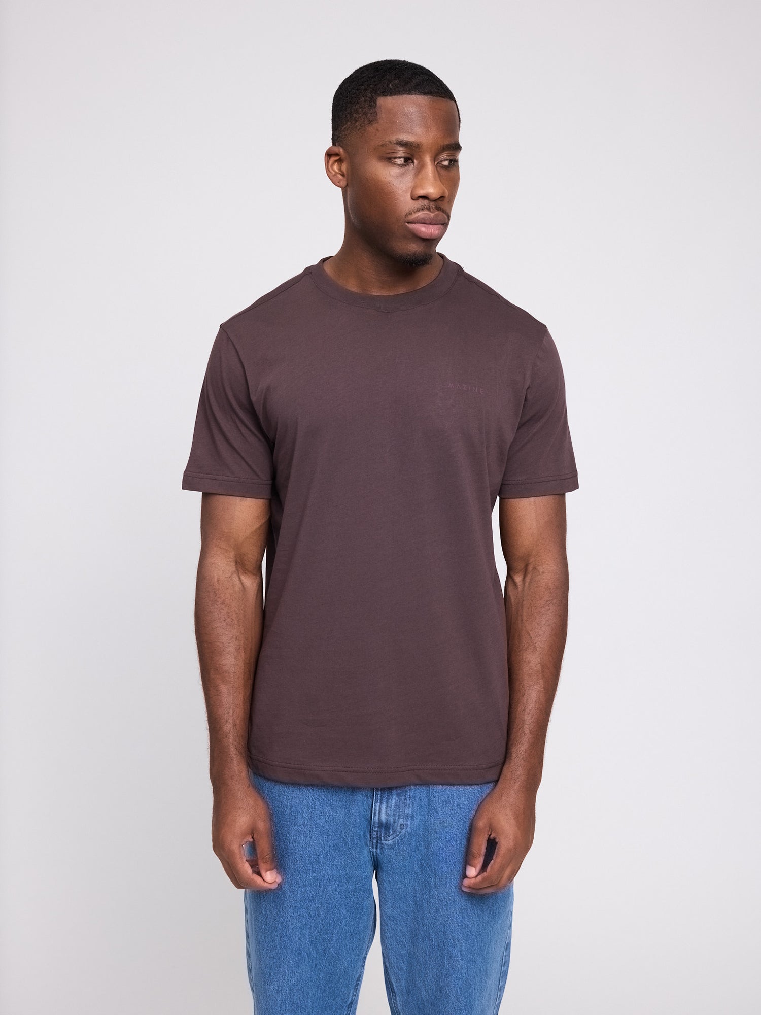 T-Shirt Black Print Coffee/Wander Man | MAZINE