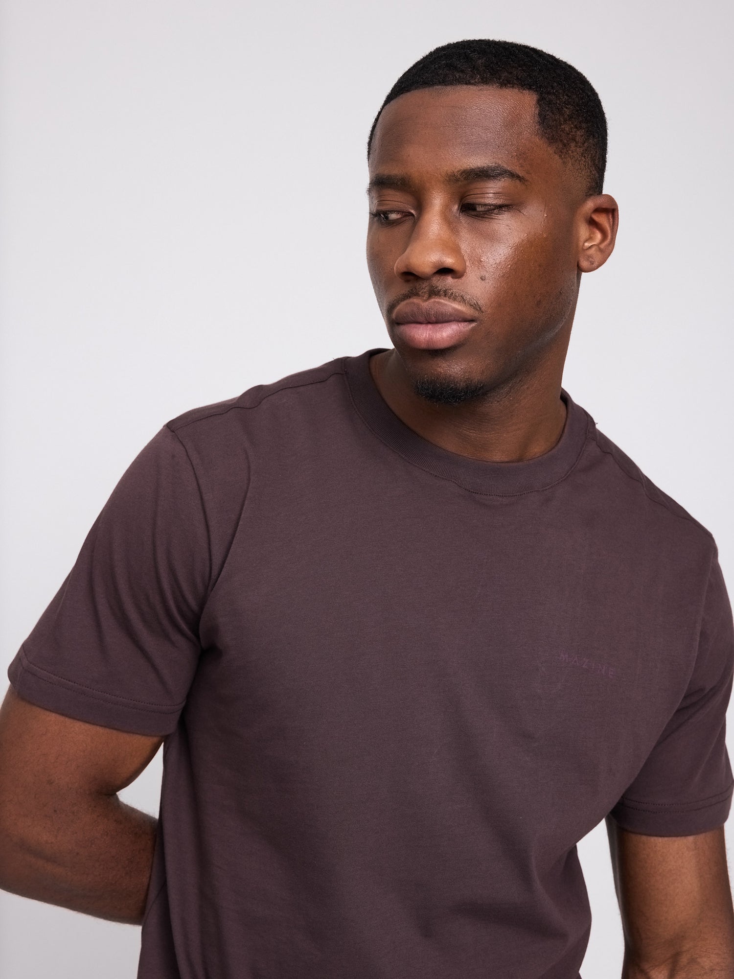 T-Shirt Black Print Coffee/Wander Man | MAZINE