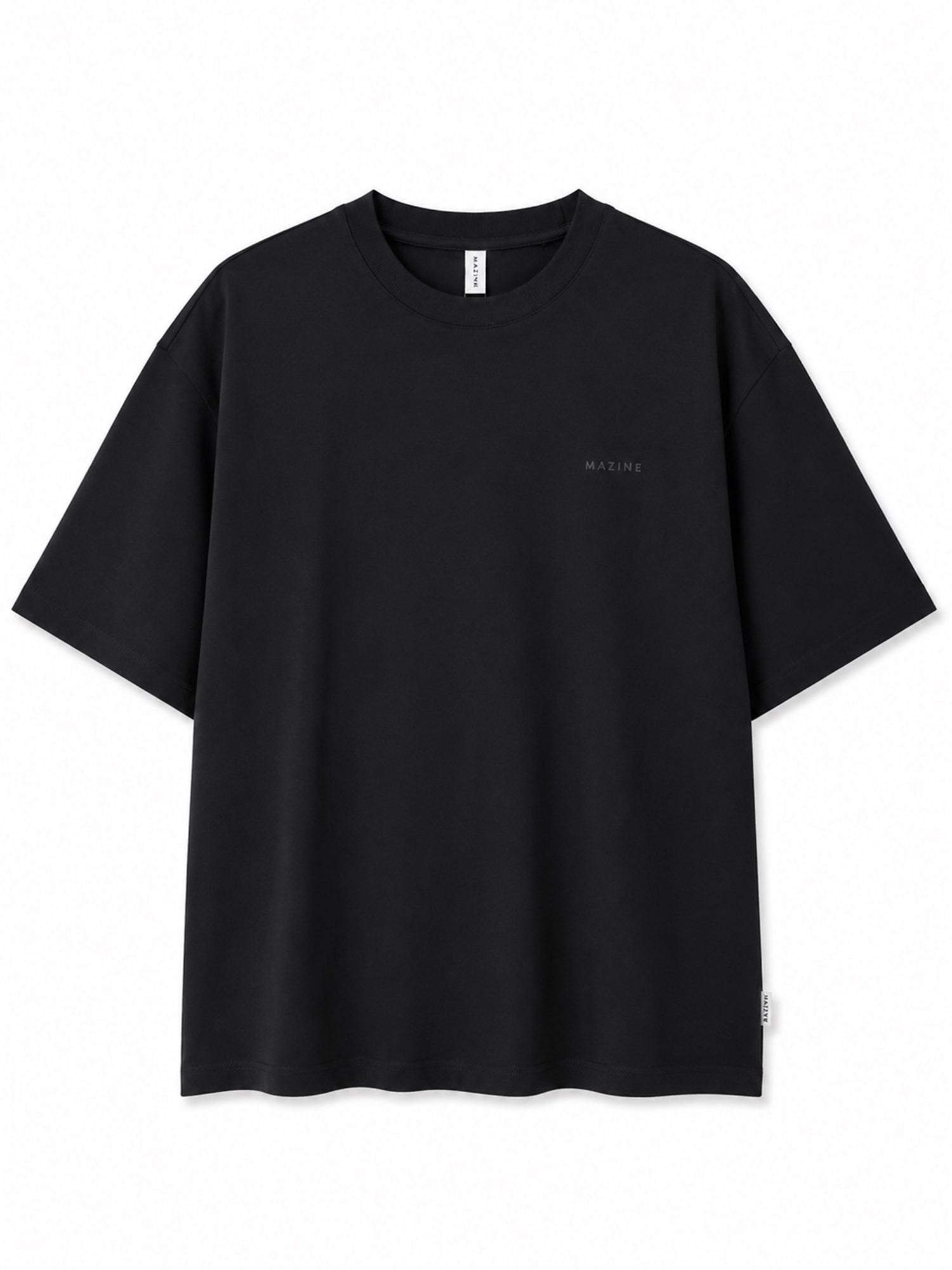T-Shirt schwarzer Aufdruck Schwarz/ Off The Grid | MAZINE