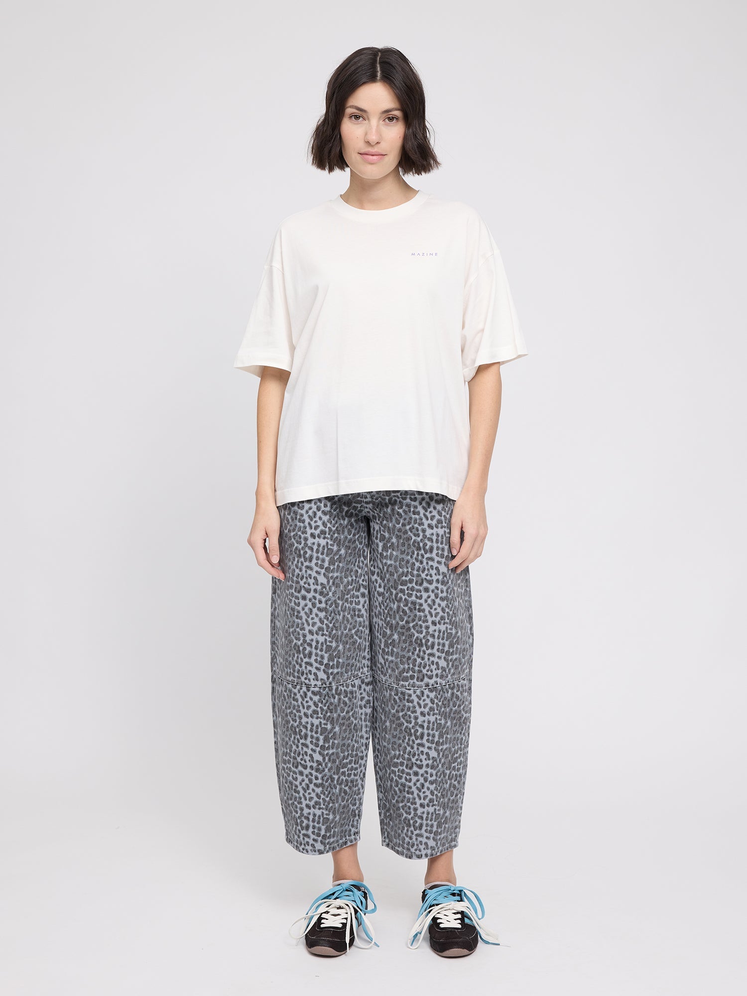 T-shirt Back Print Theme white/Donut in Cotton | MAZINE