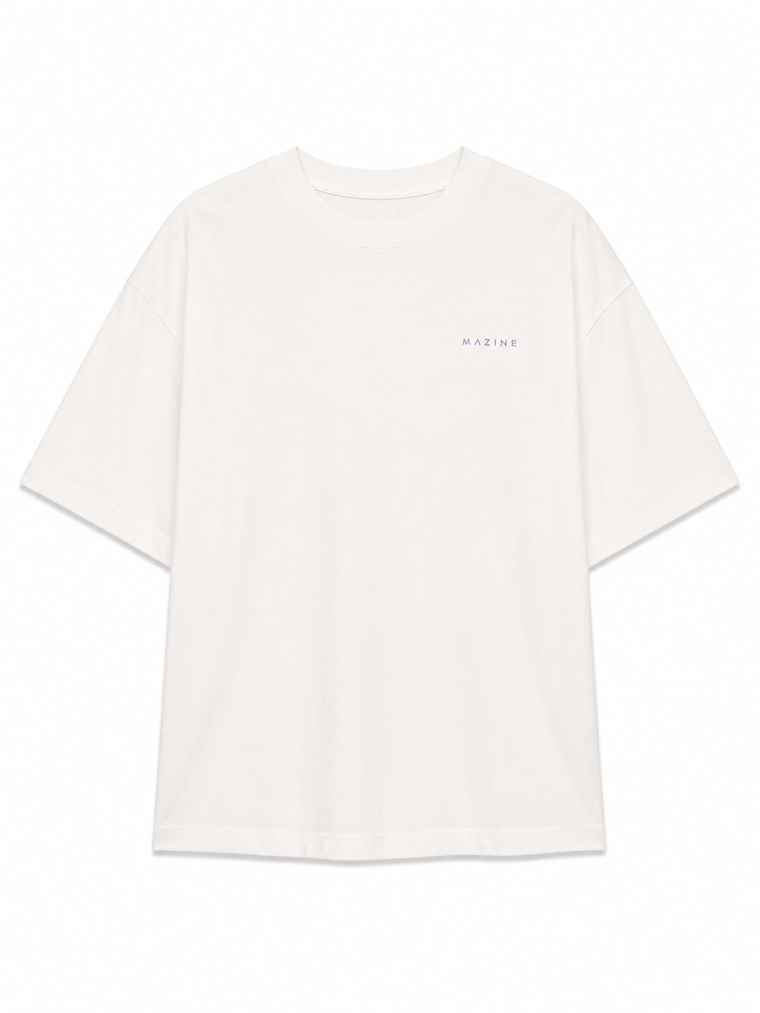 T-shirt Back Print Theme white/Donut in Cotton | MAZINE