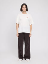 T-shirt Back Print Theme White/Falafel | MAZINE