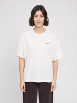 T-shirt Back Print Theme White/Falafel | MAZINE