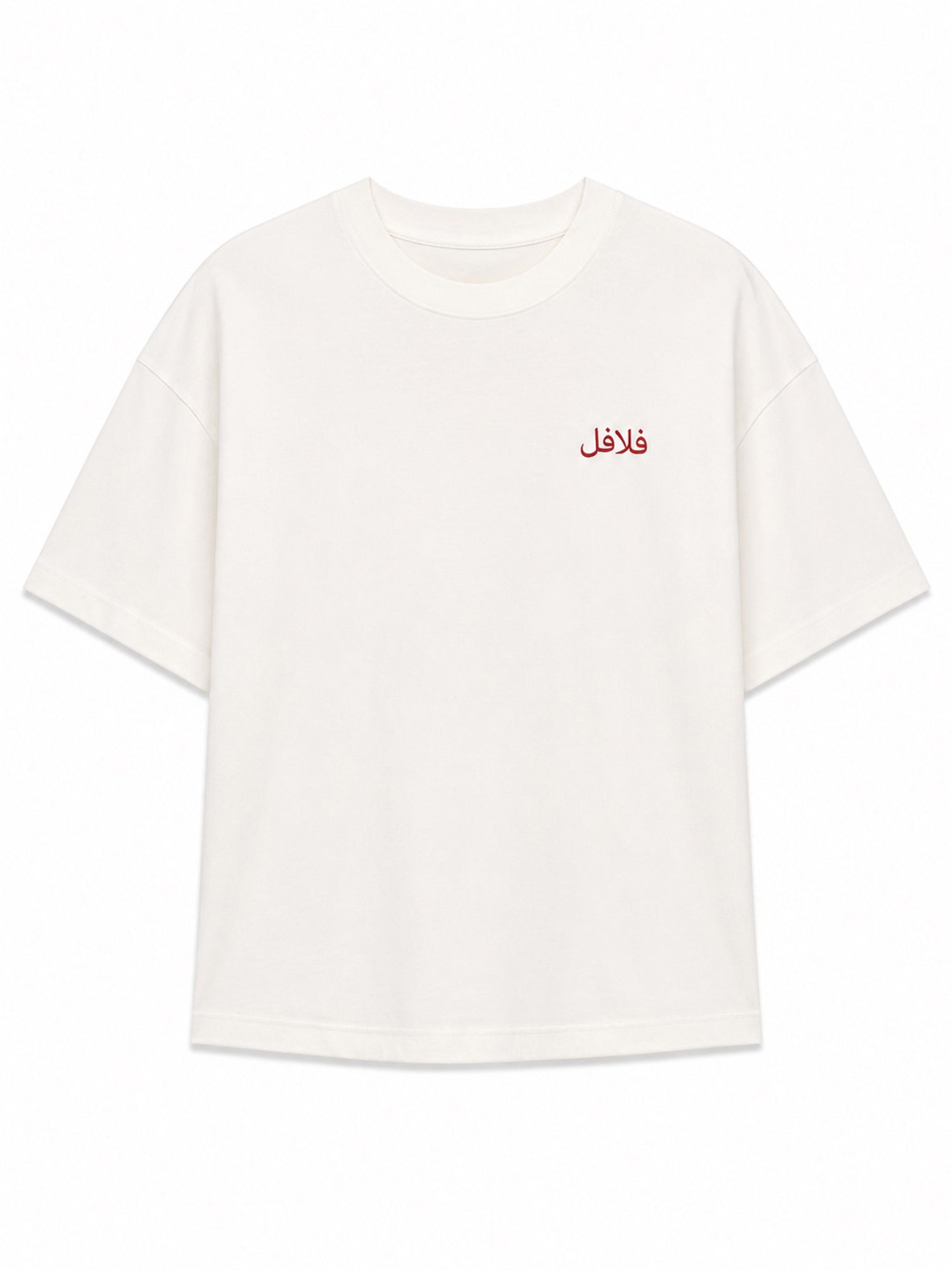 T-shirt Back Print Theme White/Falafel | MAZINE