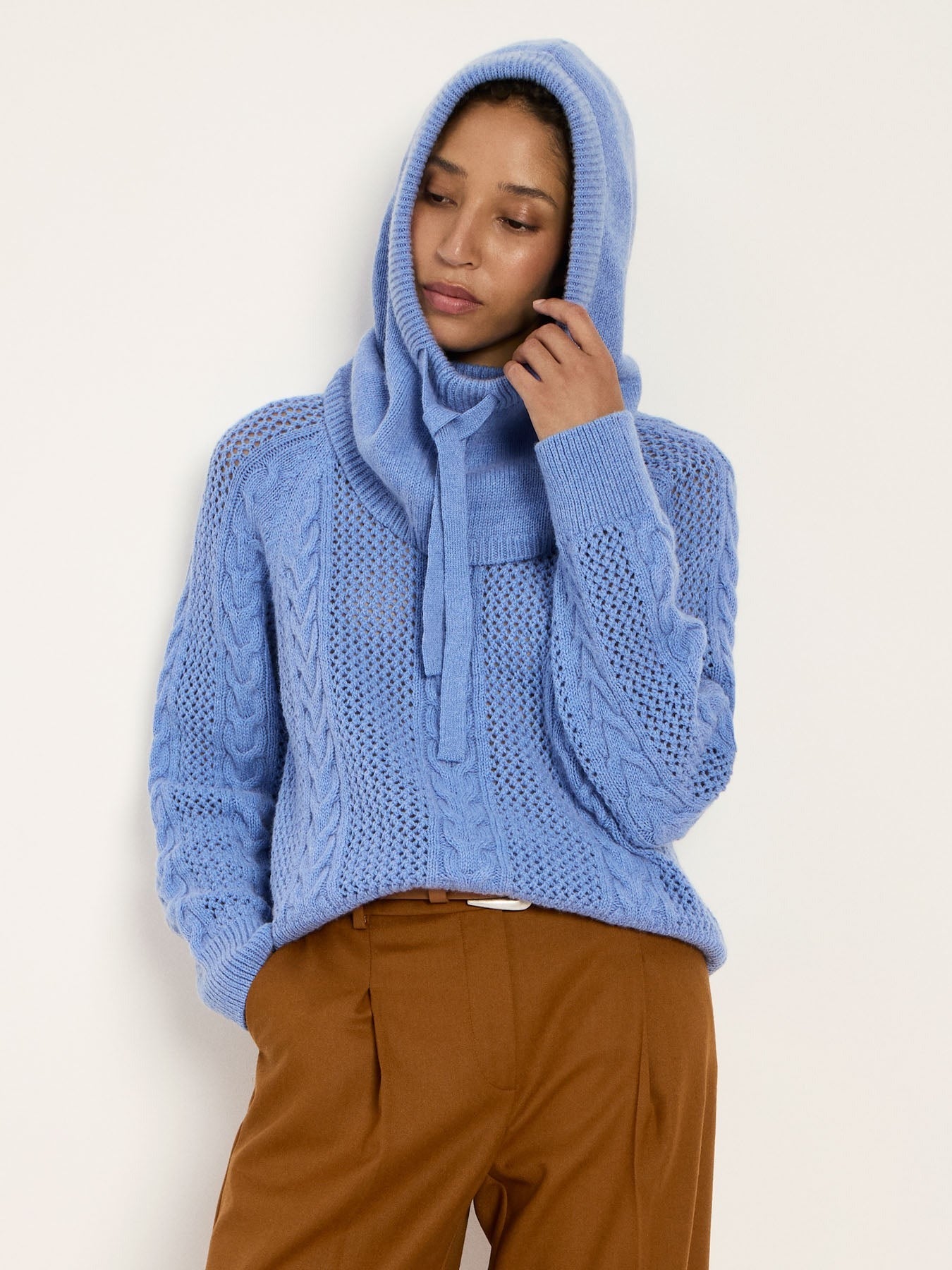 Balaclava Hood Light Blue GOTS | Lanius