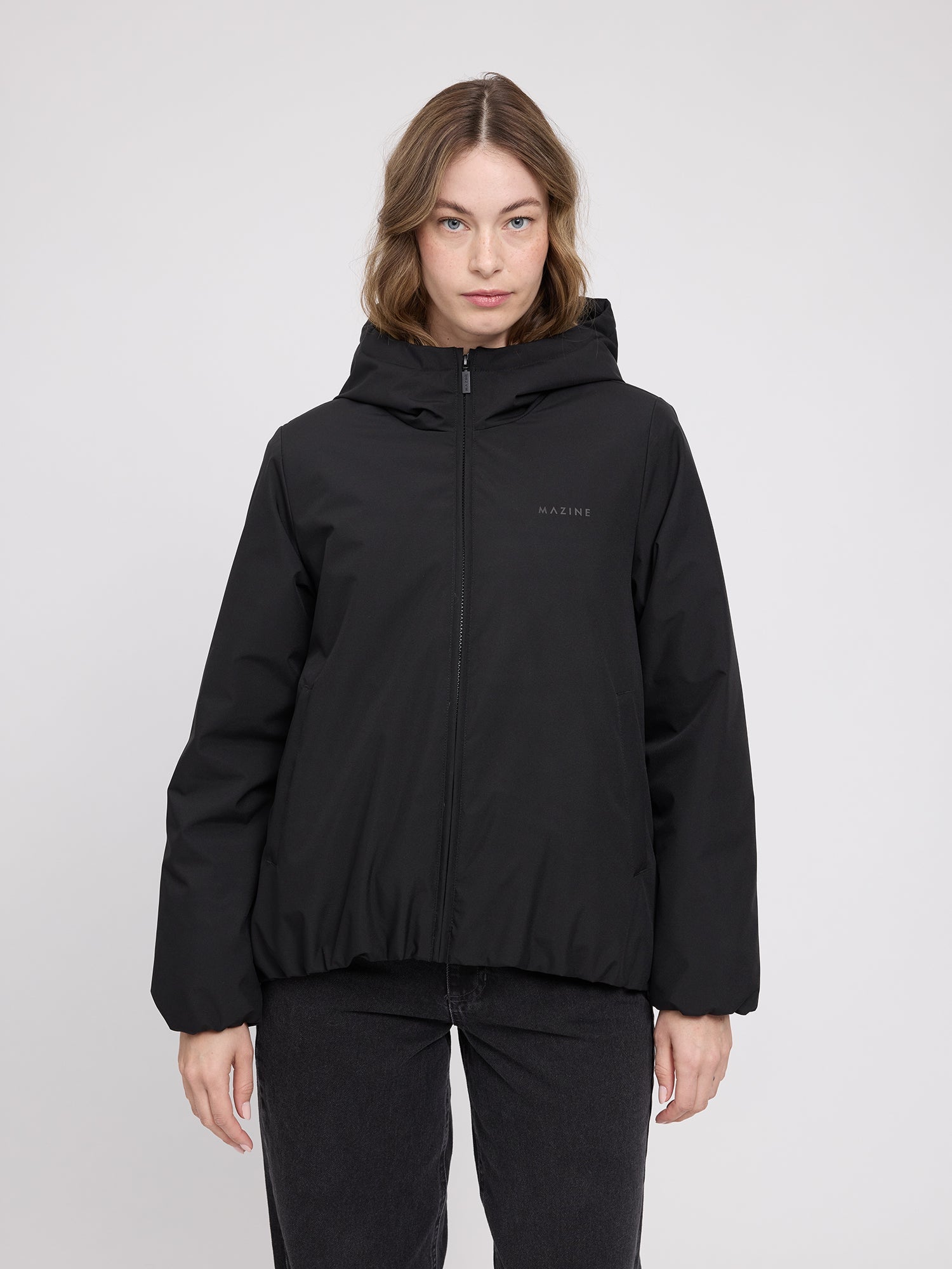 Damenjacke Basic Padded Schwarz | MAZINE