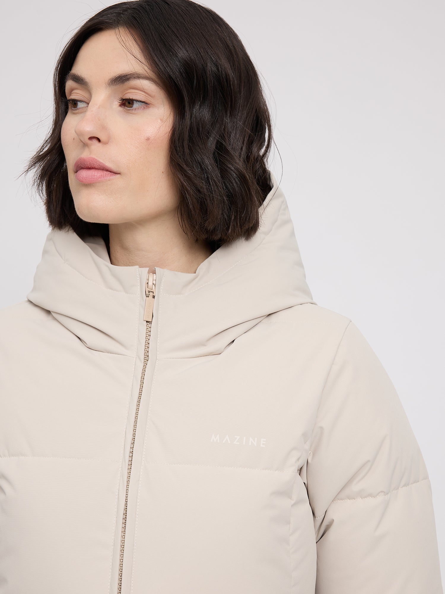 Giubbotto Puffer Basic in Piuma Grigio Donna | MAZINE