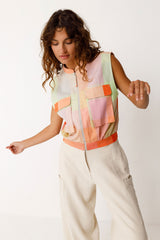Crop Top Bea Multicolor Damen Gots Baumwolle | Skfk