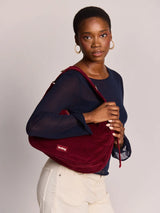 Hobo bag Bianca burgundy corduroy | Hindbag
