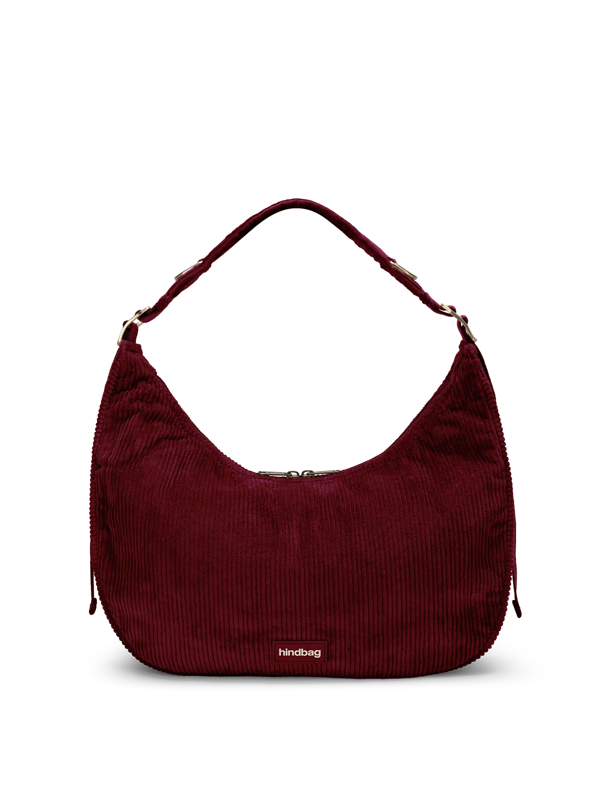 Hobo bag Bianca burgundy corduroy | Hindbag
