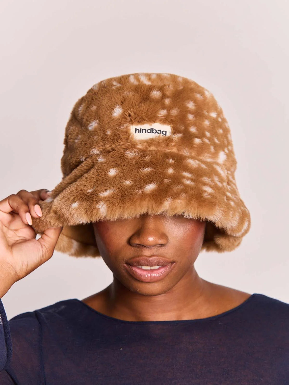 Bob the Bucket Hat fawn faux fur | Hindbag