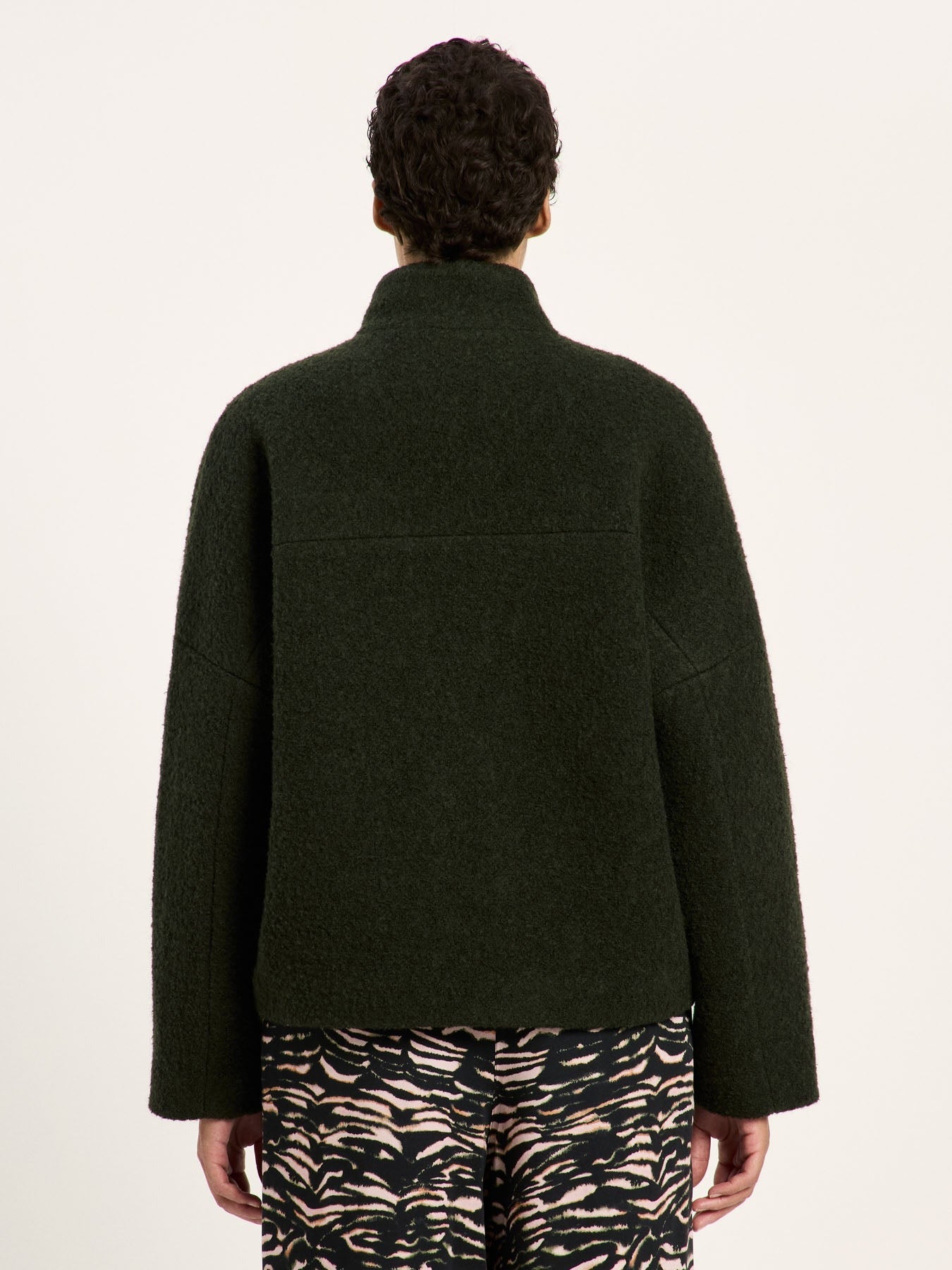 Jacke Bouclé Dark Turtle GOTS aus Baumwolle | Lanius