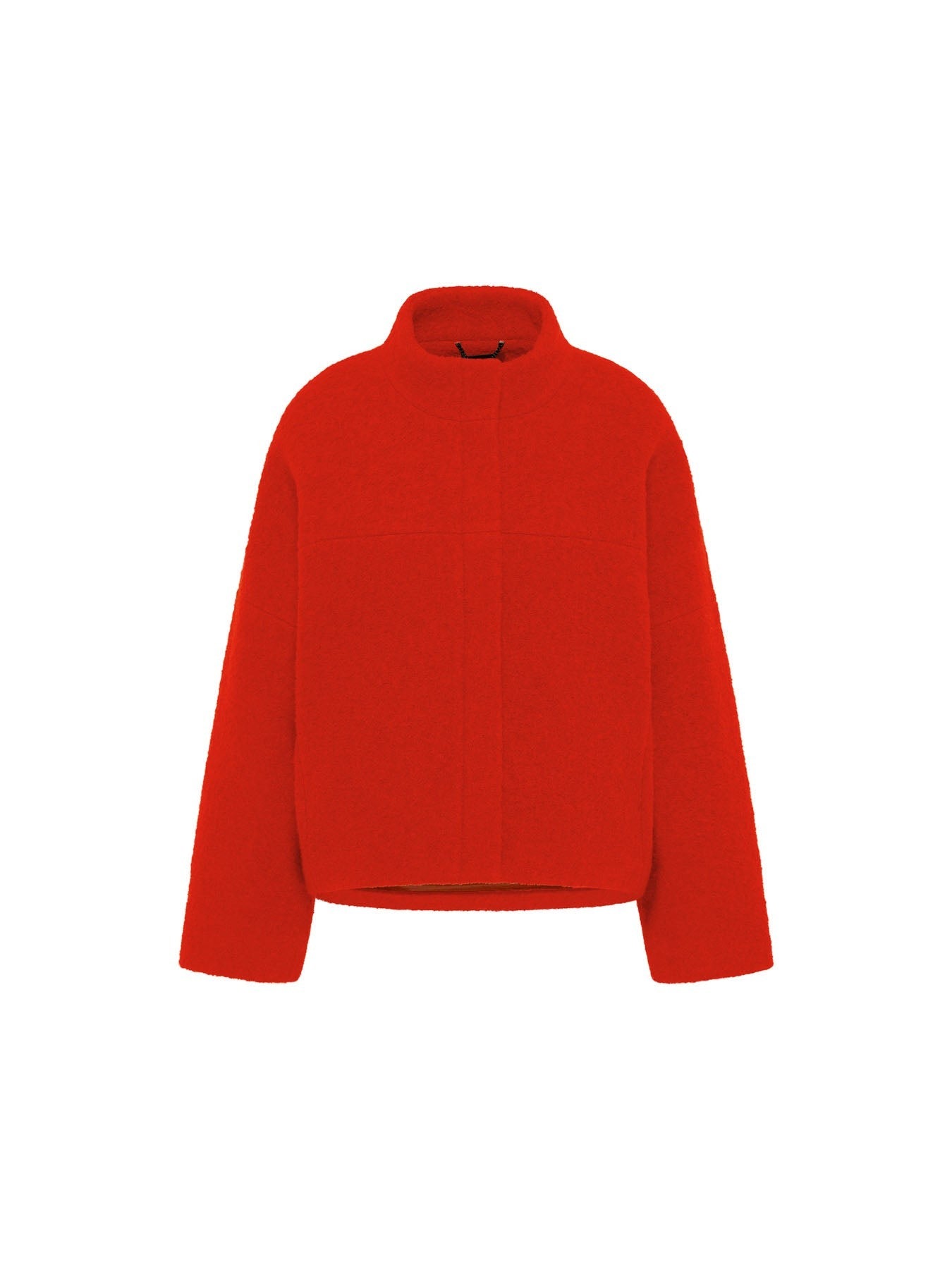 Jacke Bouclé Rot GOTS aus Baumwolle | Lanius