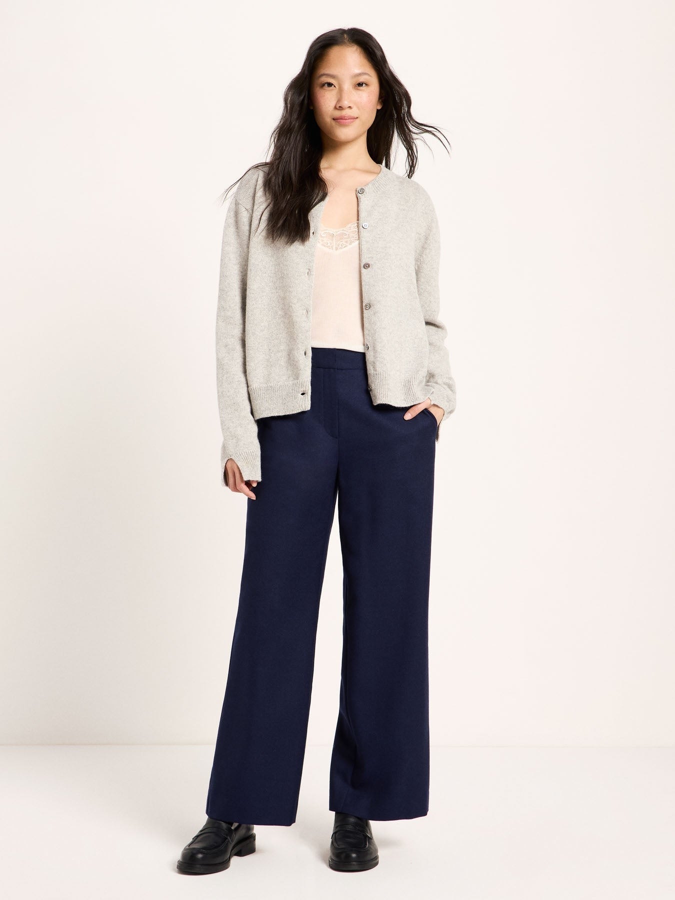 Cardigan Boxy Grey Mel | Lanius
