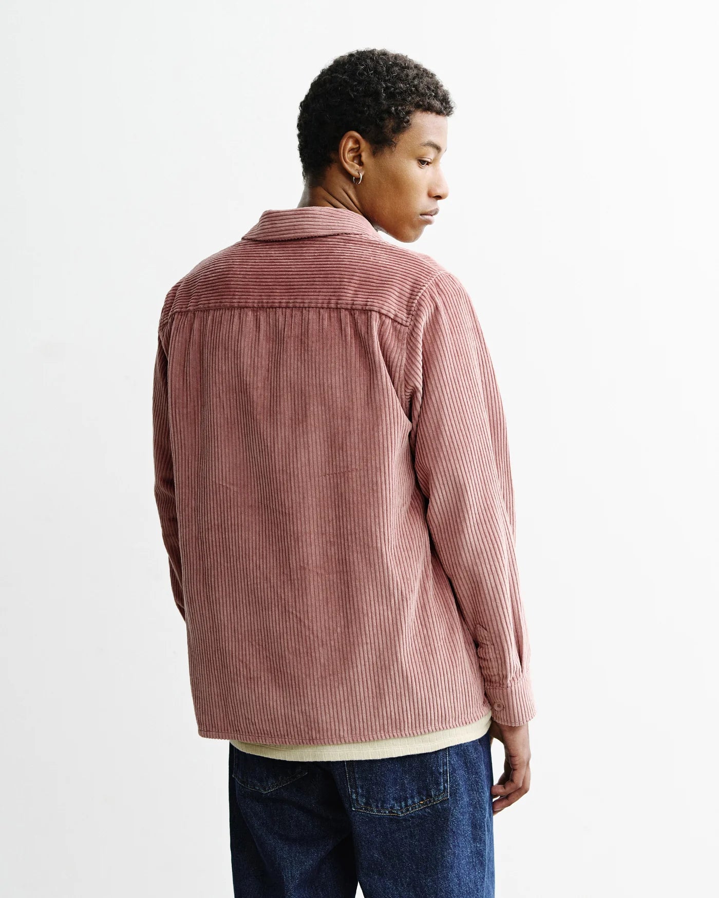 Camicia di Velluto a Coste Cotone Biologico Rosa Lavato | ROTHOLZ