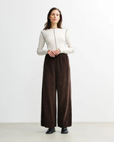 Cord ausgestellte Hose Schokoladenbraun | Rotholz