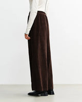 Cord ausgestellte Hose Schokoladenbraun | Rotholz