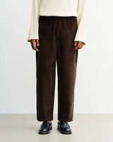Wide-Leg Corduroy Trousers Chocolate Brown | Rotholz
